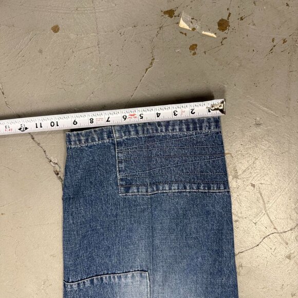 Vintage Southpole Red Tab Blue Faded Embroidered Baggy Y2K Jeans 36 x 30 - Picture 6 of 7